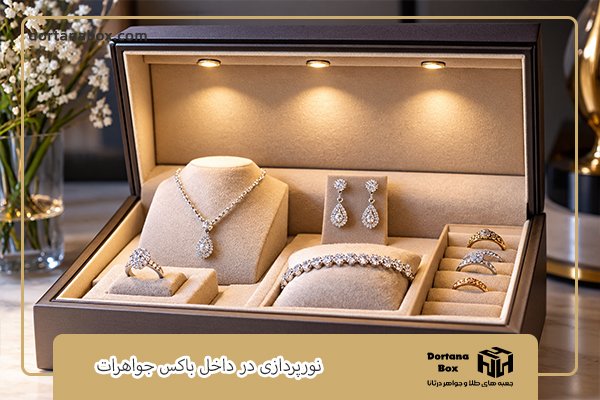 تأثیر نورپردازی در داخل باکس جواهرات و اصول طراحی آن